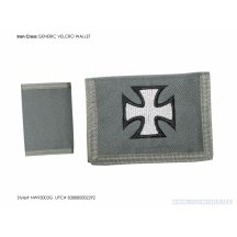 Iron Cross Charcoal Velcro Wallet