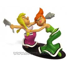 Asterix En Obelix Bonemine En De Vrouw Van Agecanomix Resin Beeld