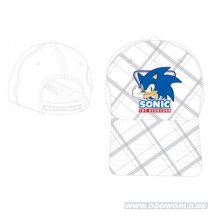 Sonic White Printed Plaid Sonic Cap 