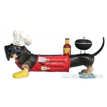 Hot Diggity Barbeque Dashond Teckel Hond Beeld