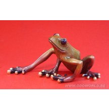 Fabulous Forest Frogs Stretched Gold Statue