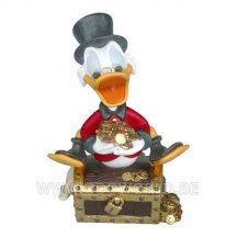 Disney Donald Duck Uncle Scrooge Treasure Box Small Statue