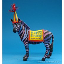 Happy Birthday Zebra Figure Statue
