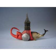 Jheronimus Bosch Fish With Tower From Temptation Of St Anthony     Statue