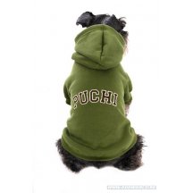 Cuddles Dog Hoodie In Army Green Sweater
