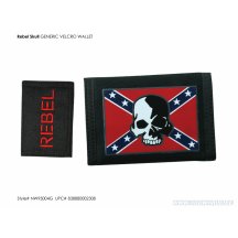 Rebel Skull Black Velcro Wallet