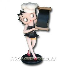 Betty Boop Met Menu Horeca Beeld