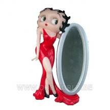 Betty Boop Met Spiegel Levensgroot Beeld