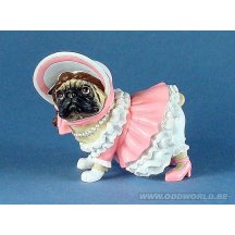 Pugnacious Mopshond Southern Belle Hond Beeld